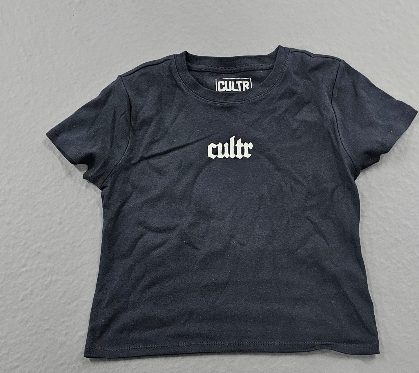 Black Womans CULTR CROP TOP