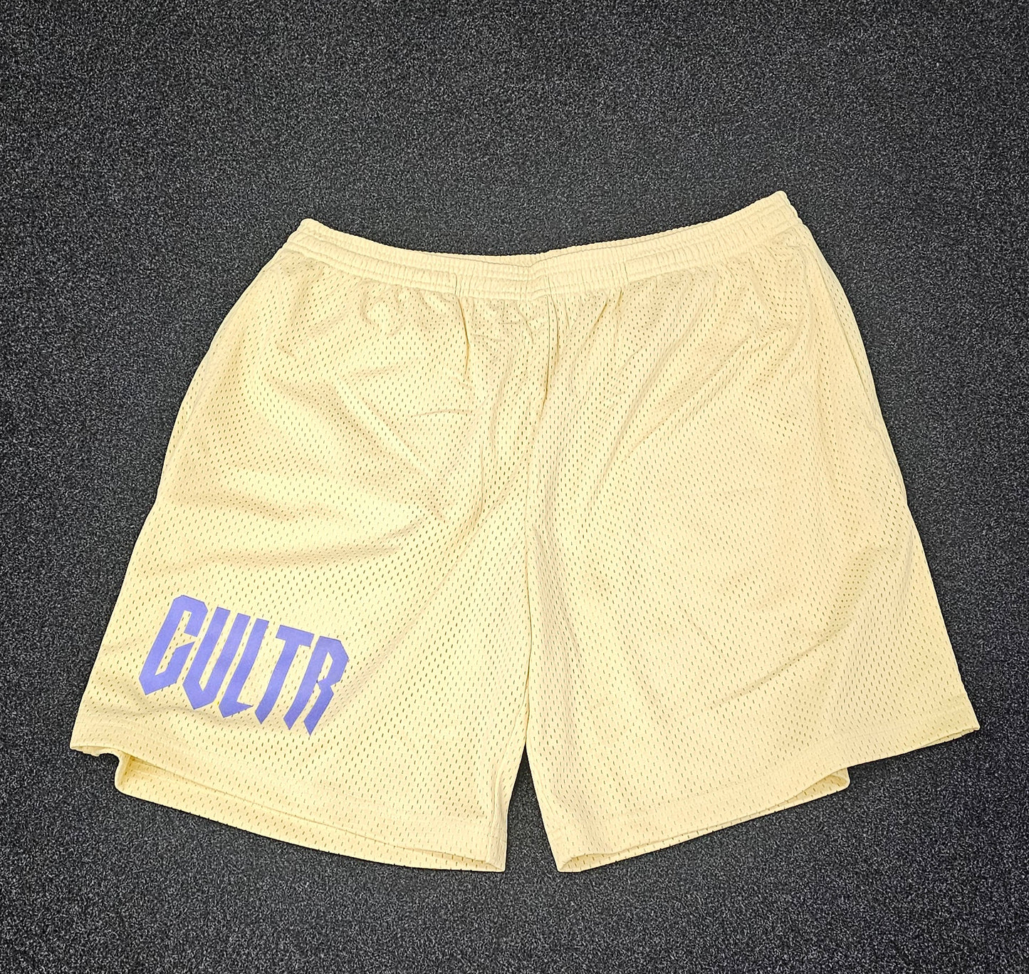 Creme/Purple CULTR shorts
