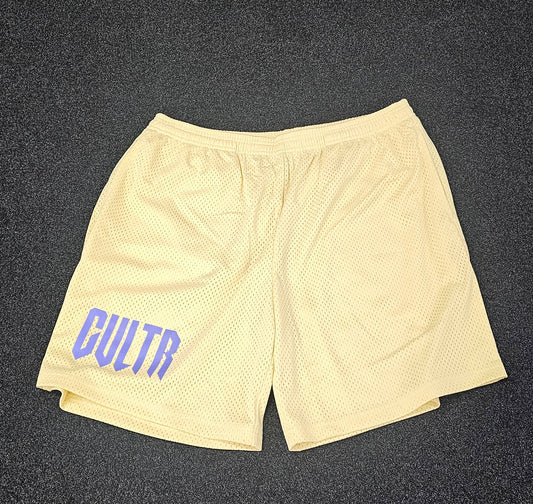 Creme/Purple CULTR shorts
