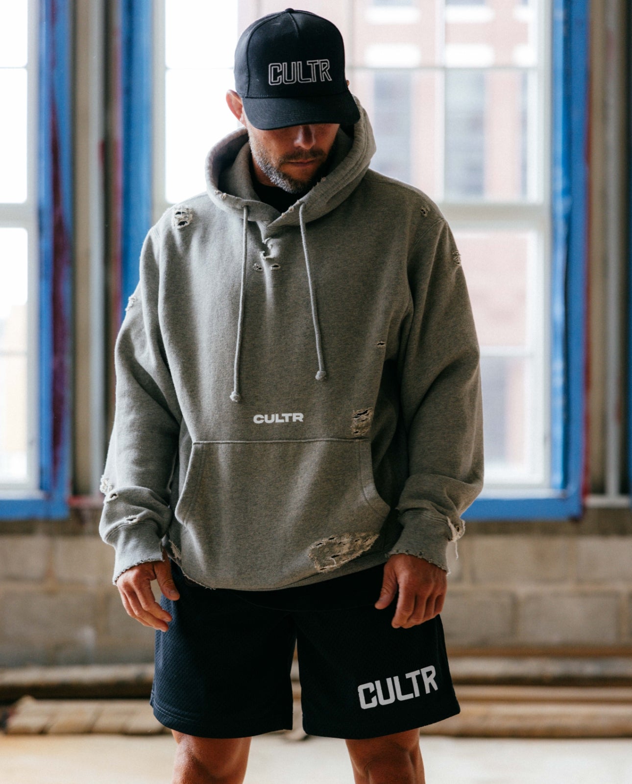 CULTR Distressed Hoodie