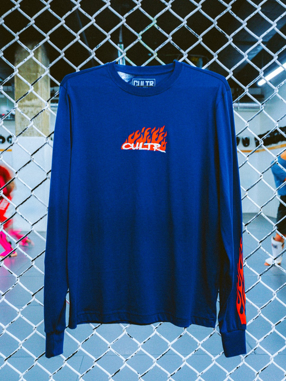 Navy Blue Flame Shirt (Unisex)